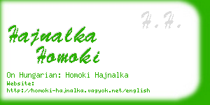 hajnalka homoki business card